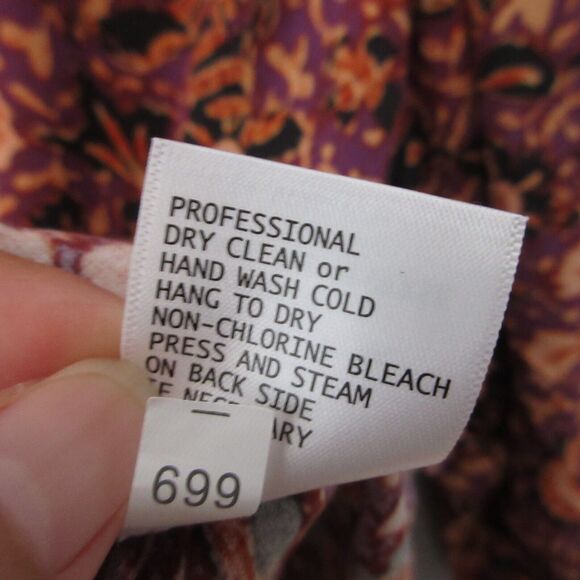 Rachel Zoe‎ Plus 2X Floral Popover Top Tie Sleeves Split Neck Boho Relaxed - Picture 6 of 11